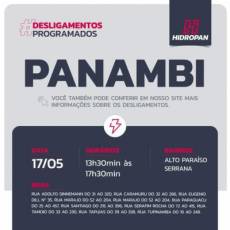 Hidropan realiza desligamento programado em Panambi nesta terça-feira (17)