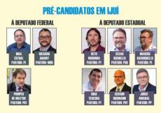 Ijuí tem 9 pré-candidatos aos cargos de deputado federal e estadual