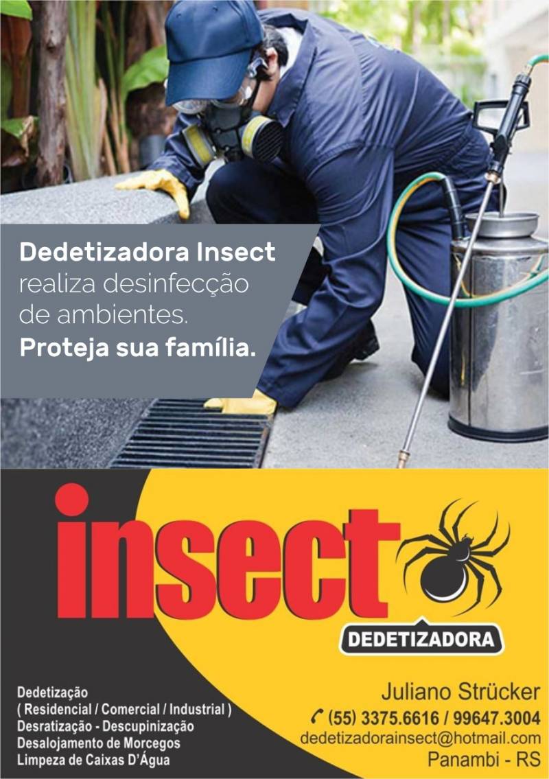 Dedetizadora Insect controle de pragas e mosquito da dengue