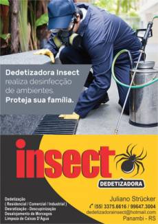 Dedetizadora Insect controle de pragas e mosquito da dengue