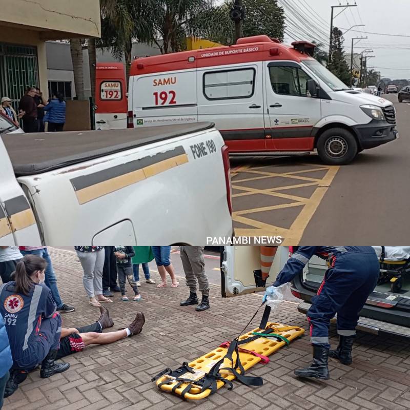 Motociclista Fica Ferido em Acidente na Avenida Presidente Kennedy em Panambi