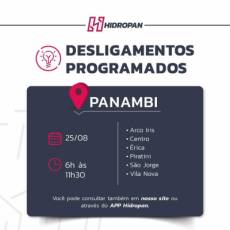 DESLIGAMENTO DE ENERGIA PROGRAMADO PARA PANAMBI