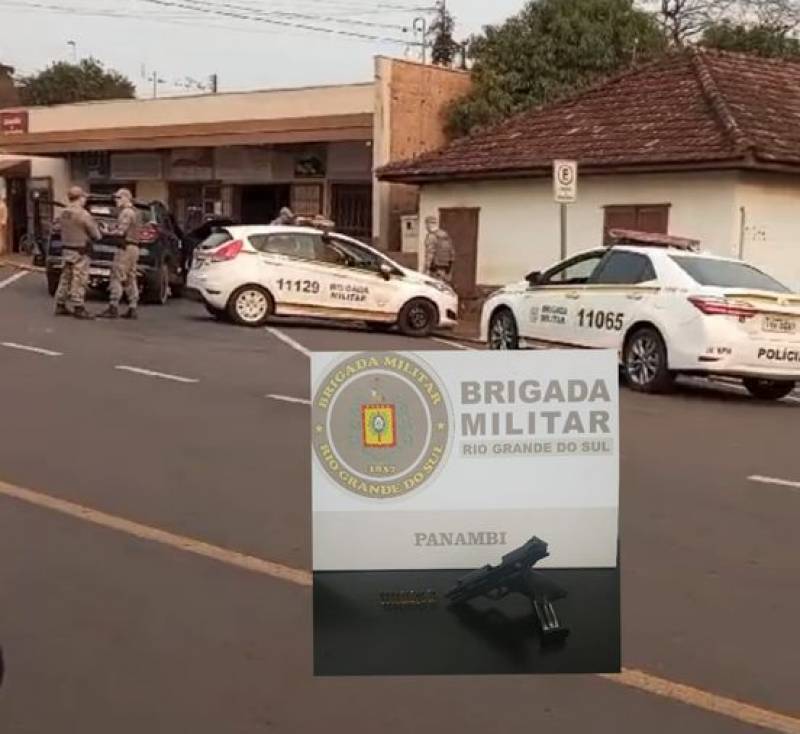 Brigada Militar prende homem por porte ilegal de arma de fogo em Panambi