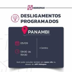 Desligamento de energia programado 05/09/2024  em Panambi