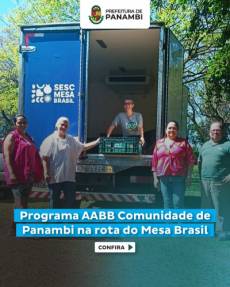 Programa AABB Comunidade de Panambi na rota do Mesa Brasil