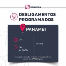 Desligamento de energia programado 13/11/2024  em Panambi