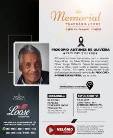 Funerária Loose comunica falecimento em Panambi