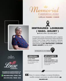 Funerária Losse comunica falecimento em Panambi