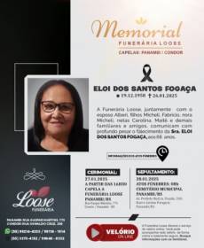 Funerária Loose comunica falecimento em Panambi