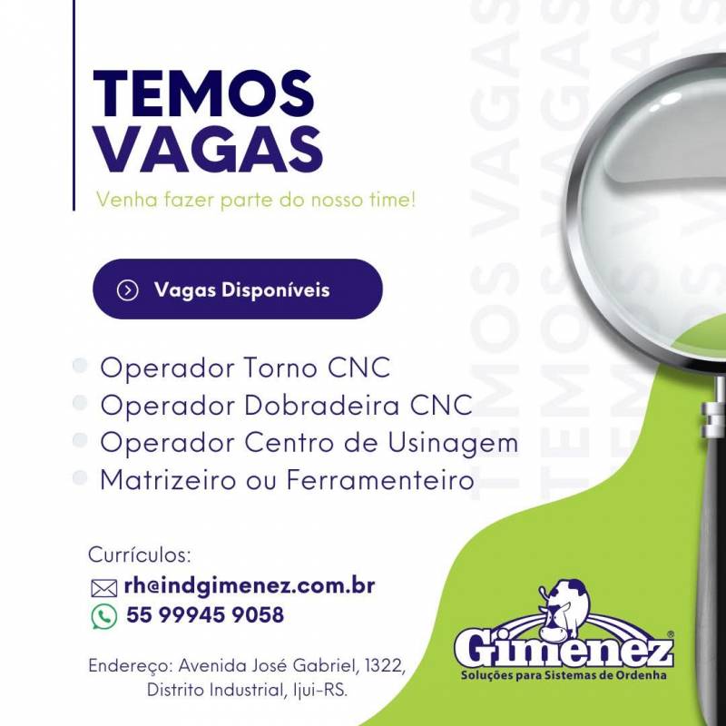 Empresa seleciona interessados para seguintes vagas