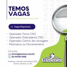 Empresa seleciona interessados para seguintes vagas