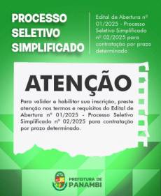 Município de Panambi Lança Edital do Processo Seletivo Simplificado 02/2025
