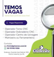 Empresa seleciona interessados para seguintes vagas: