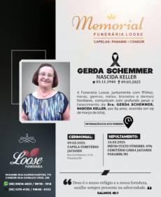 Funerária Loose comunica falecimento em Panambi