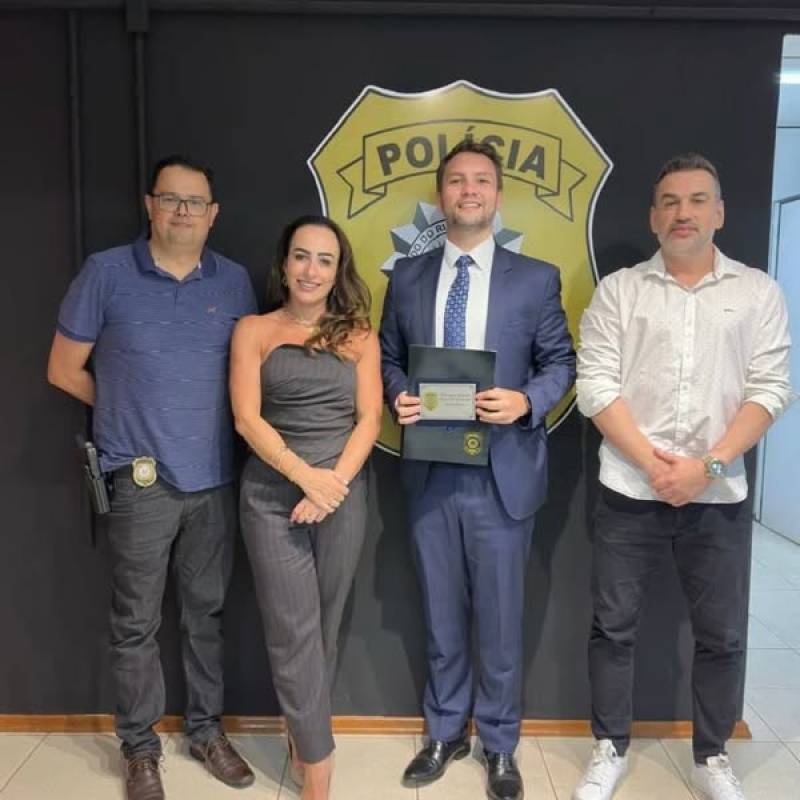 Promotor de Justiça de Panambi recebe reconhecimento da 14ª Delegacia Regional da Polícia Civil
