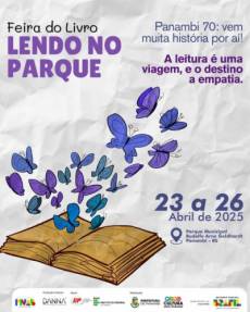 Feira do Livro Lendo no Parque, acontecerá nos dias 23, 24, 25 e 26 de abril