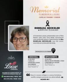 Funerária Loose comunica falecimento em Panambi