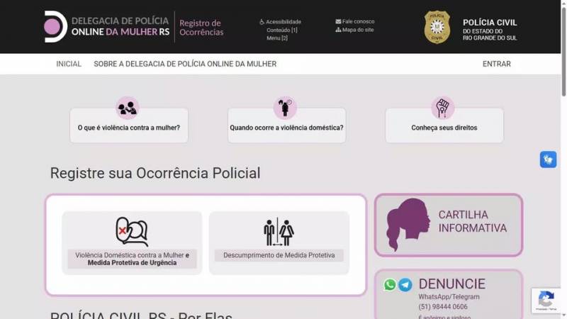 Polícia Civil gaúcha lança plataforma online para pedidos de medida protetiva de violência doméstica
