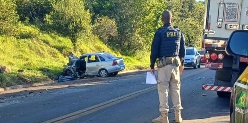 Pai e filho morrem em grave acidente na BR-386 em Iraí