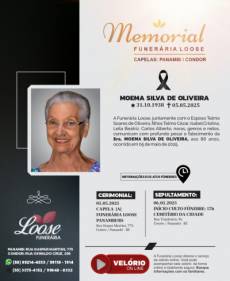 FUNERÁRIA LOOSE COMUNICA FALECIMENTO EM PANAMBI