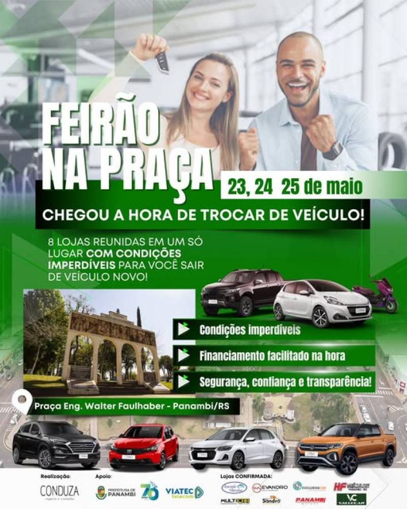 PANAMBI | A Feira de Veículos na Praça tá chegando!