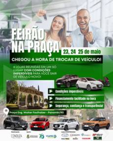 PANAMBI | A Feira de Veículos na Praça tá chegando!