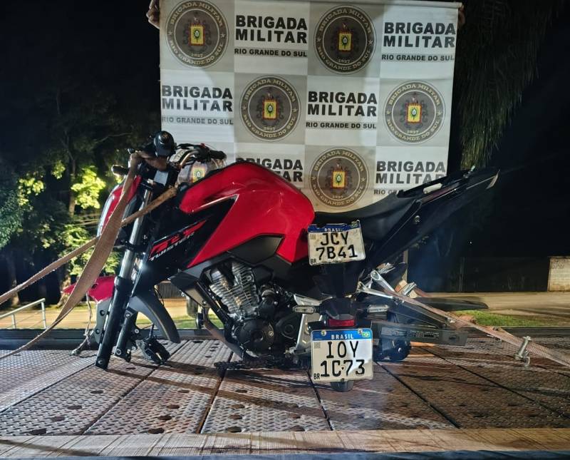 Motocicleta roubada em Panambi é recuperada em Cruz Alta 