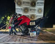 Motocicleta roubada em Panambi é recuperada em Cruz Alta 
