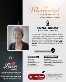 Funerária Loose comunica falecimento em Panambi