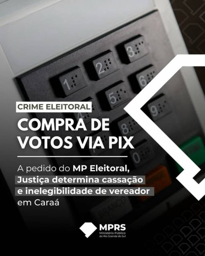 Justiça decreta a cassação do registro e do diploma de vereador de Caraá no litoral norte