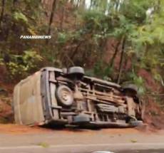 Um veículo tombou na BR-158 em Panambi
