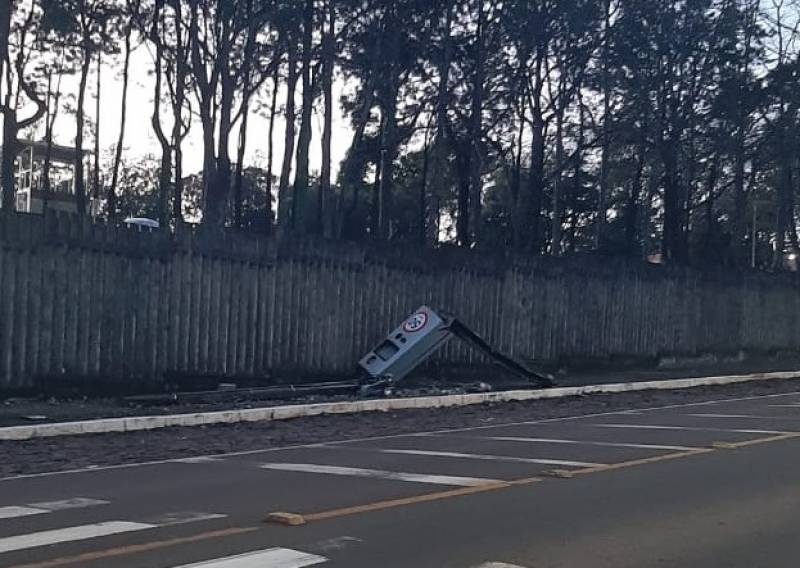 Controlador de velocidade é derrubado em Panambi