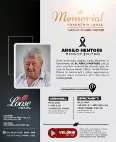 Funerária Loose comunica falecimento em Panambi