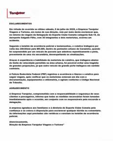 NOTA DE ESCLARECIMENTO!