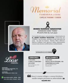 Funerária Loose comunica falecimento em Panambi