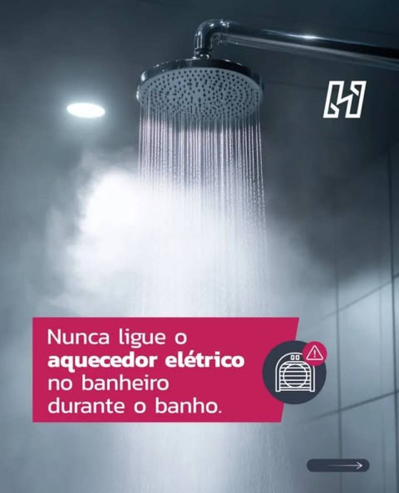 Alerta | Cuidado com aquecedor no banheiro