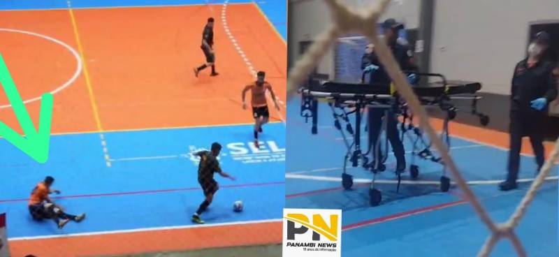 Bombeiros resgatam jogador no ginásio de Panambi